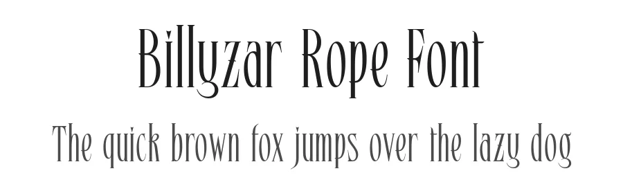 Billyzar Rope Font by alit design — Serif Font