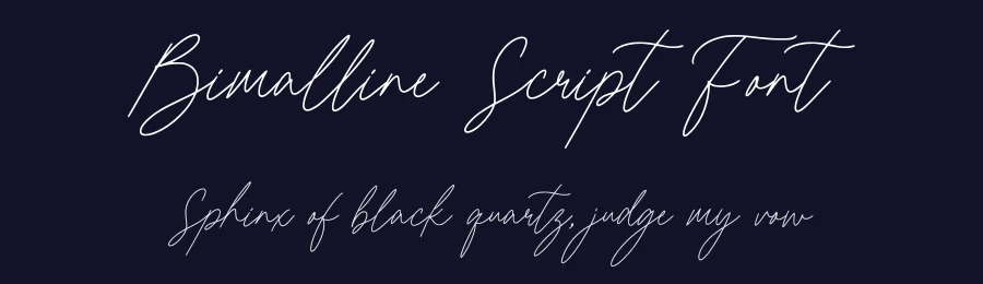 Bimalline Script Font by qwrtype — Script Handwritten Font — thumbnail 2