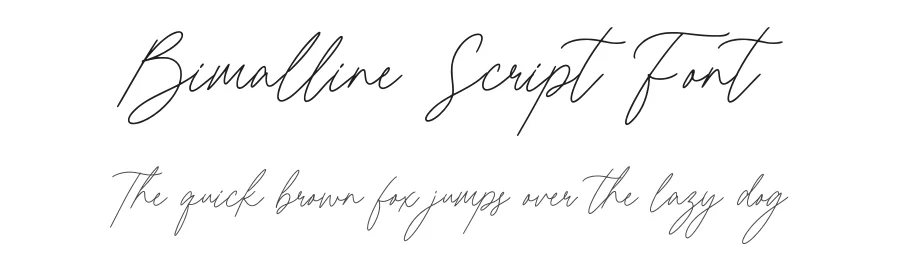 Bimalline Script Font by qwrtype — Script Handwritten Font