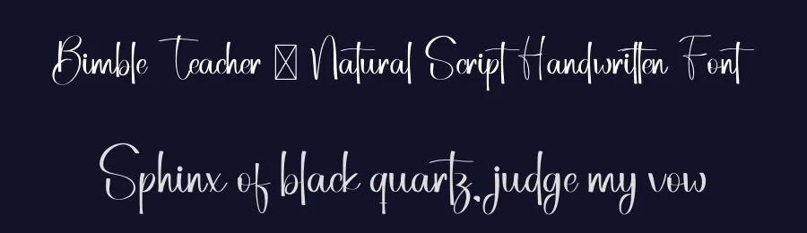 Bimble Teacher – Natural Script Handwritten Font by freshtypeink — Script Handwritten Font — thumbnail 2