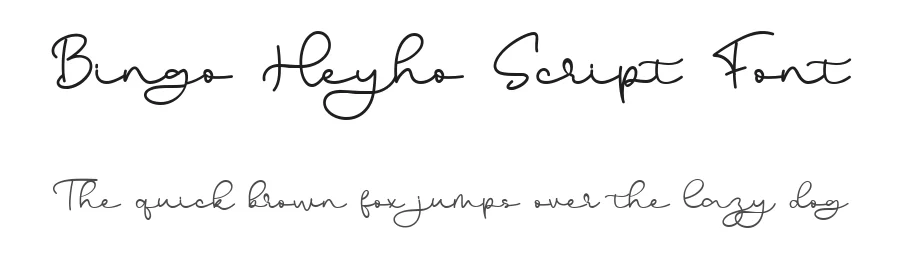 Bingo Heyho Script Font by bearydsgn — Serif Font