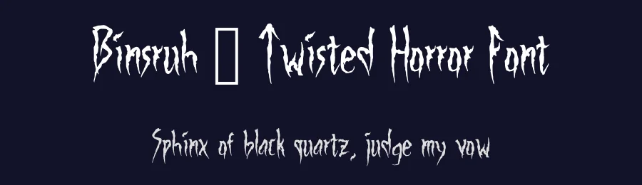 Binsruh – Twisted Horror Font by idealistudio — Display Font — thumbnail 2