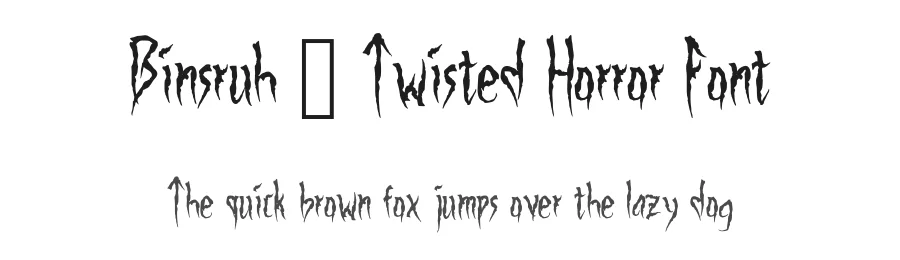 Binsruh – Twisted Horror Font by idealistudio — Display Font