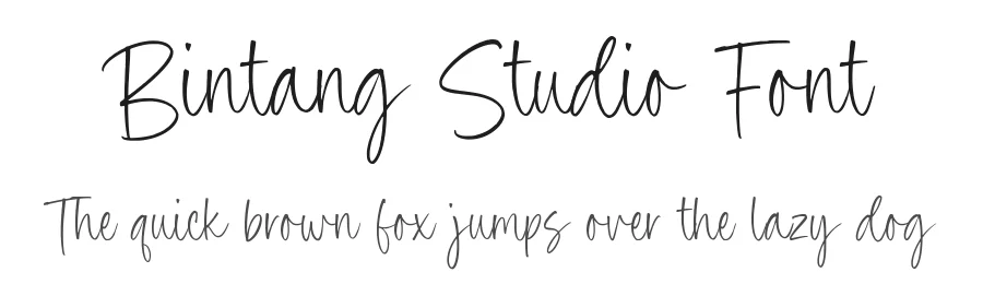 Bintang Studio Font by Timur type — Script Handwritten Font