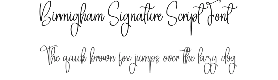 Birmigham Signature Script Font by creativeletter — Script Handwritten Font