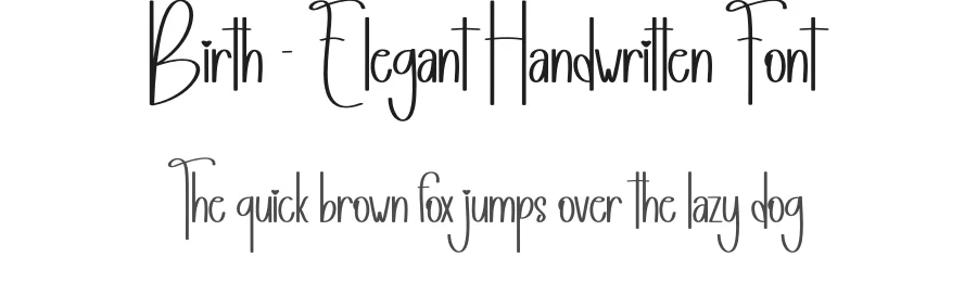 Birth – Elegant Handwritten Font by andikastudio — Script Handwritten Font