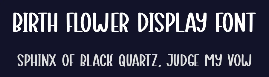 Birth Flower Display Font by Craftedtype — Decorative Font — thumbnail 2