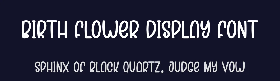 Birth Flower Display Font by creativeletter — Display Font — thumbnail 2