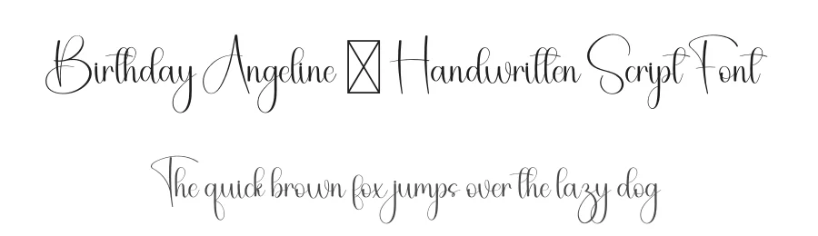 Birthday Angeline – Handwritten Script Font by freshtypeink — Script Handwritten Font