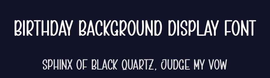 Birthday Background Display Font by creativeletter — Display Font — thumbnail 2