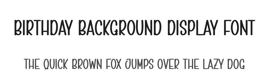 Birthday Background Display Font by creativeletter — Display Font