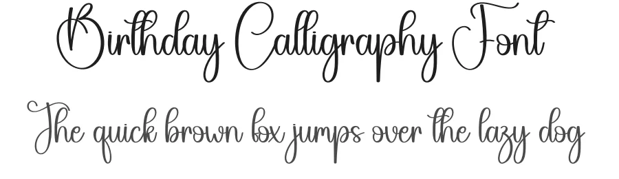 Birthday Calligraphy Font by creativeletter — Script Handwritten Font