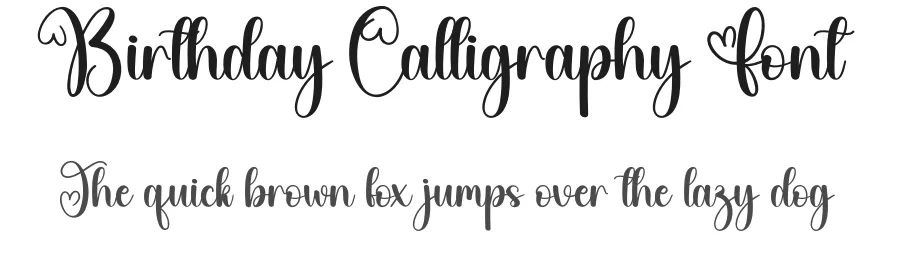 Birthday Calligraphy Font by creativeletter — Script Handwritten Font