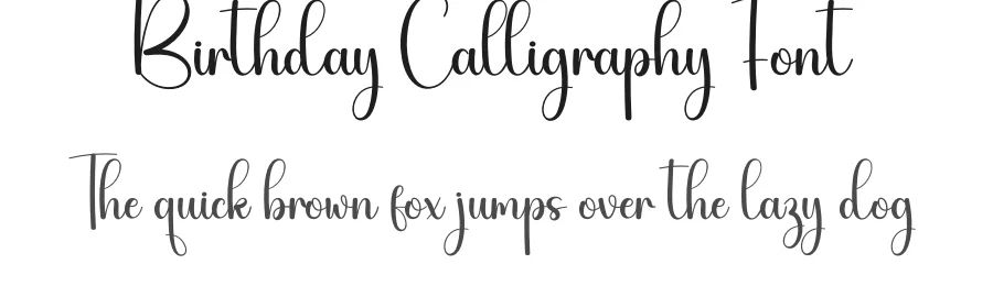 Birthday Calligraphy Font by creativeletter — Script Handwritten Font