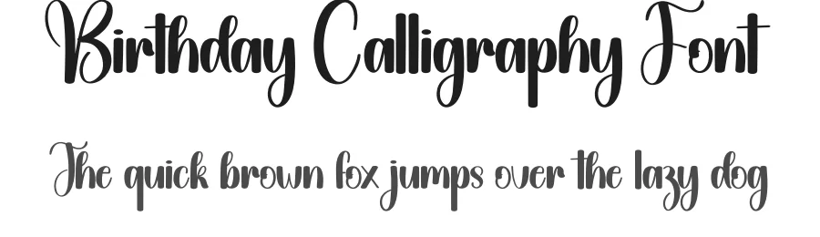 Birthday Calligraphy Font by creativeletter — Script Handwritten Font
