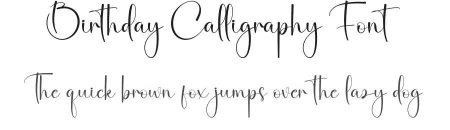 Birthday Calligraphy Font by creativeletter — Script Handwritten Font