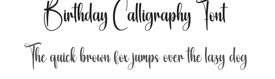 Birthday Calligraphy Font by creativeletter — Script Handwritten Font