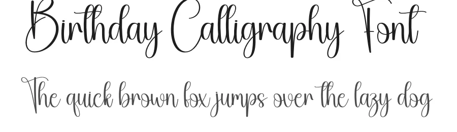 Birthday Calligraphy Font by creativeletter — Script Handwritten Font