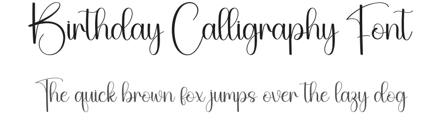Birthday Calligraphy Font by creativeletter — Script Handwritten Font