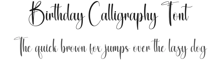 Birthday Calligraphy Font by creativeletter — Script Handwritten Font