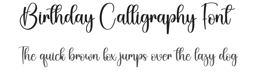 Birthday Calligraphy Font by creativeletter — Script Handwritten Font
