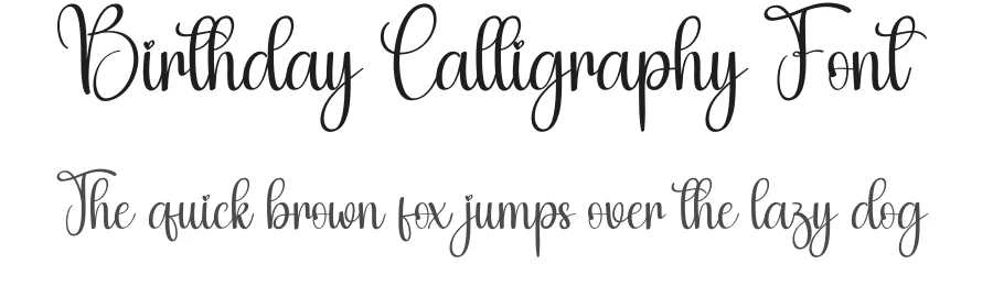 Birthday Calligraphy Font by creativeletter — Script Handwritten Font