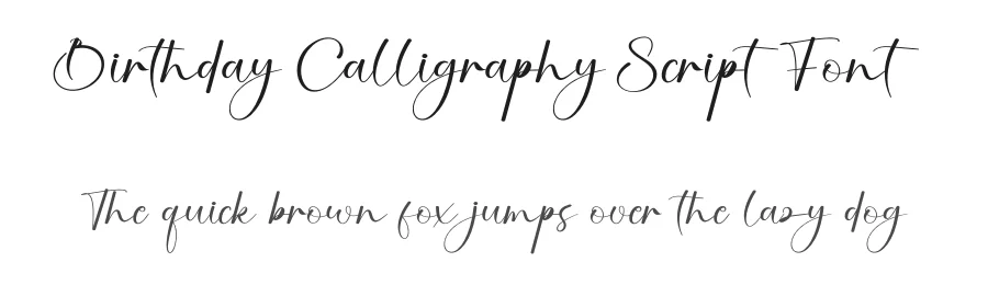 Birthday Calligraphy Script Font by creativeletter — Script Handwritten Font