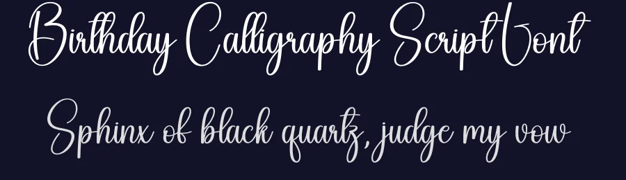 Birthday Calligraphy Script Font by creativeletter — Script Handwritten Font — thumbnail 2