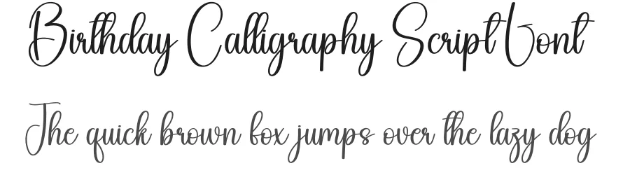 Birthday Calligraphy Script Font by creativeletter — Script Handwritten Font