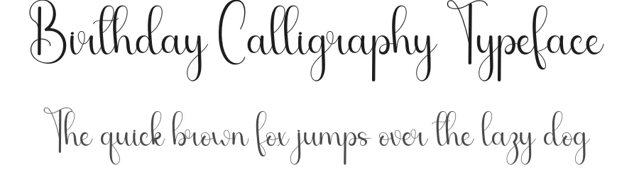 Birthday Calligraphy Typeface by andikastudio — Script Handwritten Font