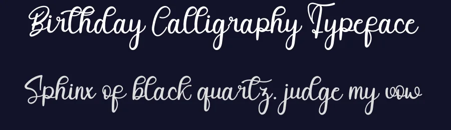 Birthday Calligraphy Typeface by freshtypeink — Script Handwritten Font — thumbnail 2
