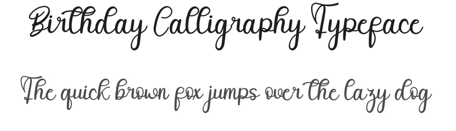 Birthday Calligraphy Typeface by freshtypeink — Script Handwritten Font