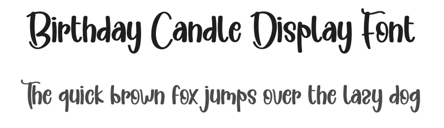 Birthday Candle Display Font by creativeletter — Display Font