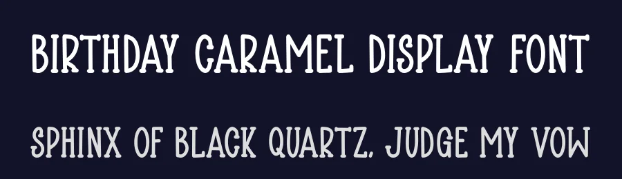 Birthday Caramel Display Font by Craftedtype — Decorative Font — thumbnail 2