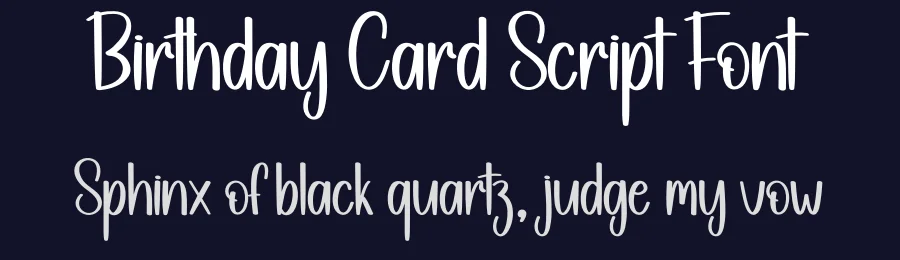 Birthday Card Script Font by creativeletter — Display Font — thumbnail 2