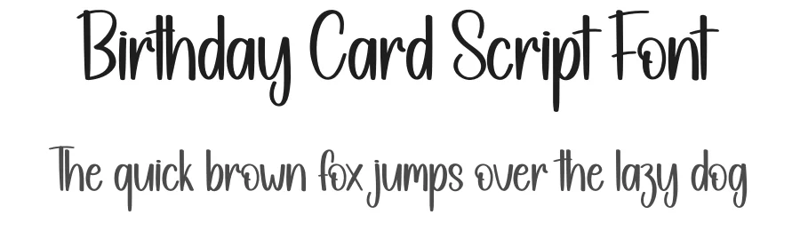 Birthday Card Script Font by creativeletter — Display Font