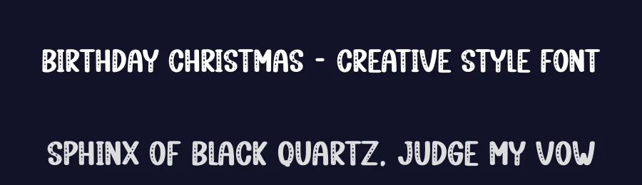 Birthday Christmas – Creative Style Font by creativeletter — Display Font — thumbnail 2