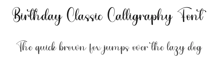 Birthday Classic Calligraphy Font by freshtypeink — Script Handwritten Font