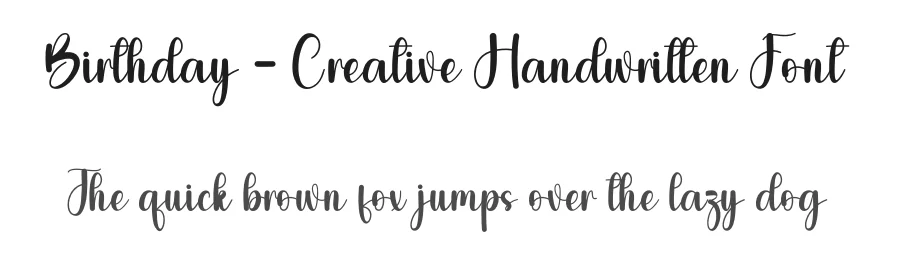 Birthday – Creative Handwritten Font by andikastudio — Script Handwritten Font