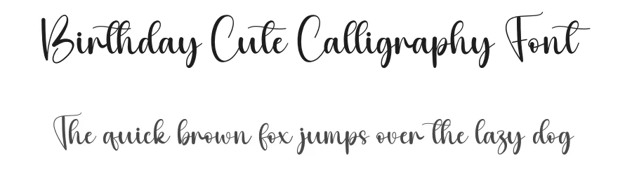 Birthday Cute Calligraphy Font by creativeletter — Script Handwritten Font
