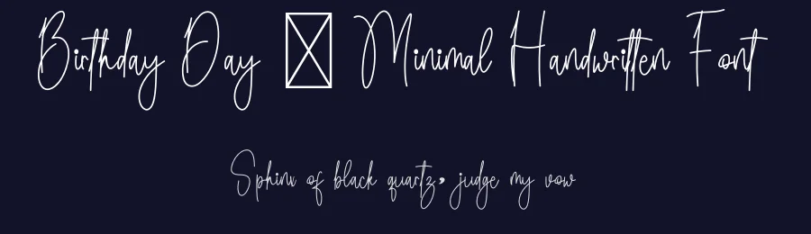 Birthday Day – Minimal Handwritten Font by freshtypeink — Script Handwritten Font — thumbnail 2
