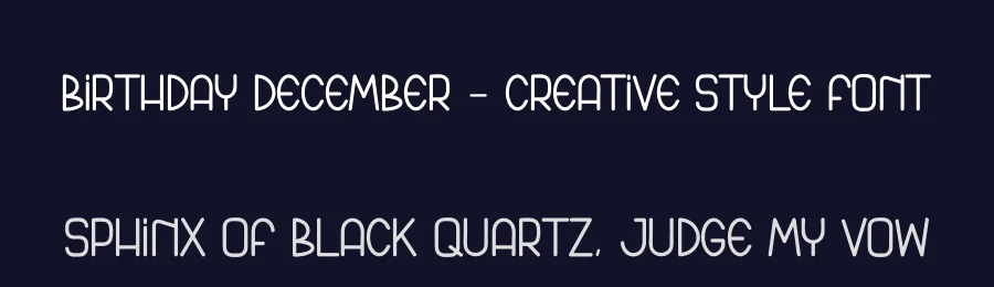 Birthday December – Creative Style Font by creativeletter — Display Font — thumbnail 2