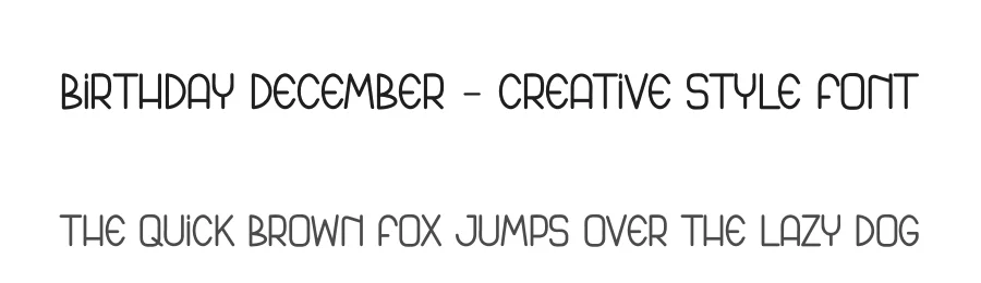 Birthday December – Creative Style Font by creativeletter — Display Font