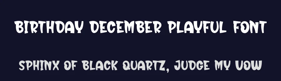 Birthday December Playful Font by creativeletter — Display Font — thumbnail 2