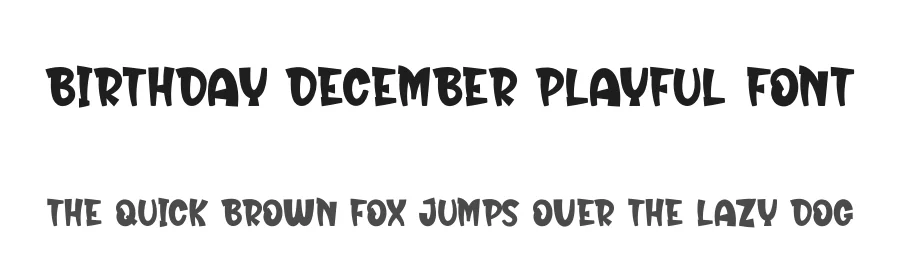 Birthday December Playful Font by creativeletter — Display Font