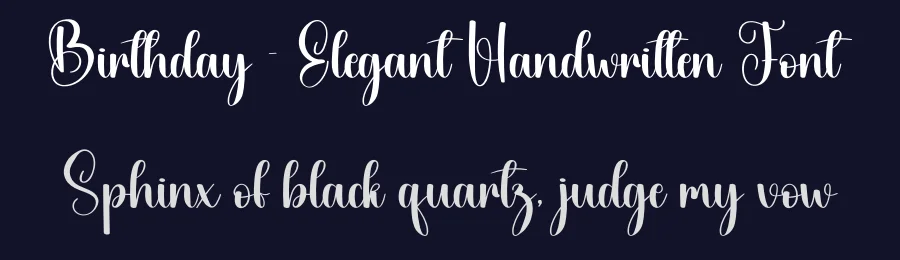 Birthday – Elegant Handwritten Font by creativeletter — Script Handwritten Font — thumbnail 2