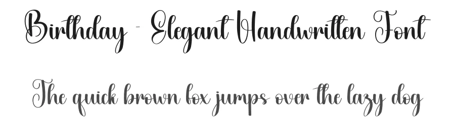 Birthday – Elegant Handwritten Font by creativeletter — Script Handwritten Font