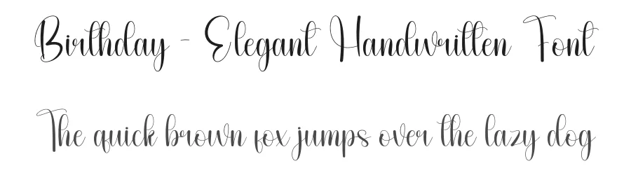 Birthday – Elegant Handwritten Font by andikastudio — Script Handwritten Font