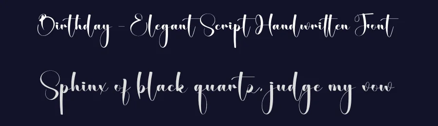 Birthday – Elegant Script Handwritten Font by creativeletter — Script Handwritten Font — thumbnail 2