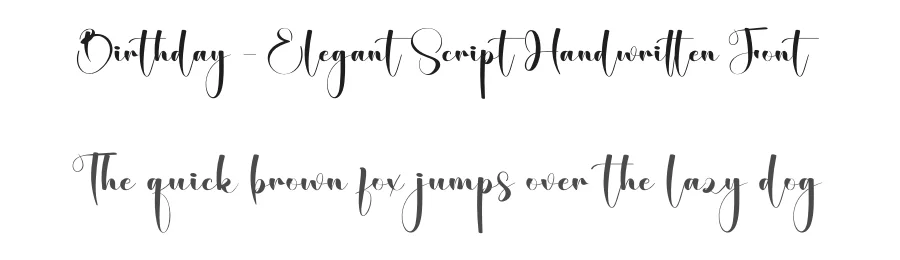 Birthday – Elegant Script Handwritten Font by creativeletter — Script Handwritten Font